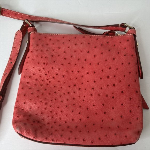 NWOT Dooney & Bourke Ostrich Crossbody Shoulder Bag Pink